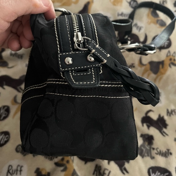 COACH  EUC Black 2 Handle Handbag Purse - Picture 8 of 13
